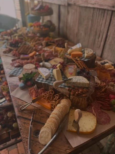 A generous grazing table prepared by Milieu Street Bistro