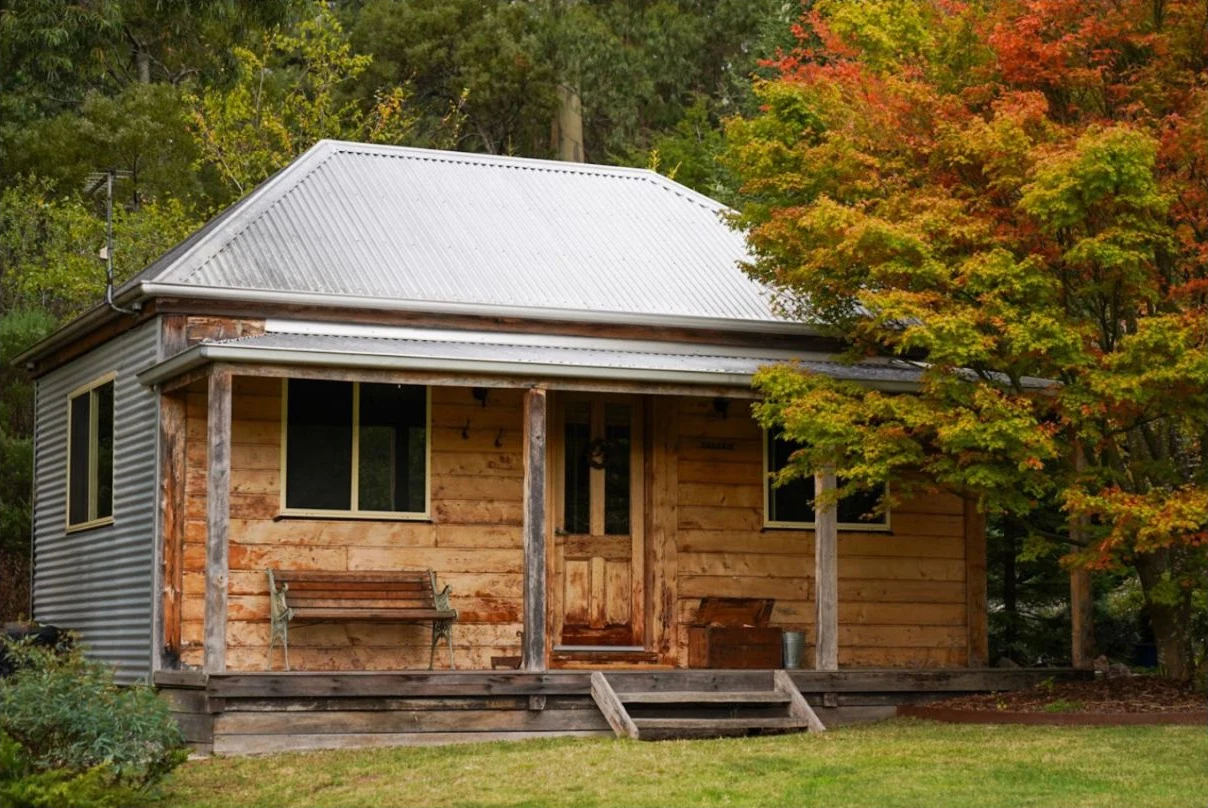 The Crib, a rustic Tasmania farmstay cabin near Cradle Mountain